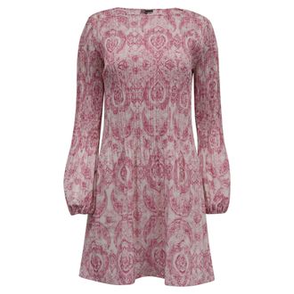 Maje Rockinal Printed Dress in Pink Polyester