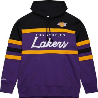 Mitchell & Ness x Los Angeles Lakers Felpa con cappuccio Big Tall Hardwood Head Coach - Viola