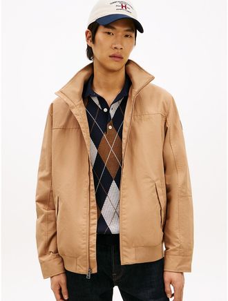 Tommy Hilfiger Mens Water-Resistant Hooded Regatta Jacket - Beige - XXXL