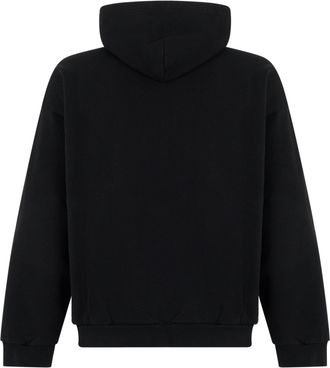 Balenciaga Womens Zip Hoodie Black Cotton Sweatshirts Sweater