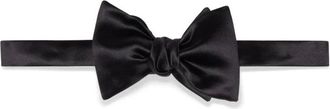 Brunello Cucinelli Bow Ties, male, Black, ONE SIZE, Silk-cotton Black Bow Tie