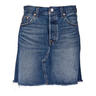 Levi's Deconstructed Rok - Dames - Spijkerrokken - Blauw - W26 - Katoen - Rokken