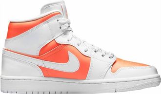Nike Womens Air Jordan 1 Mid Se Shoes In Bright Citrus