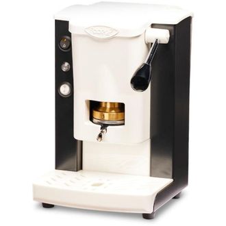 Faber Coffee Machines Piccola Slot macchina caff&egrave; a cialde pressacialda ottone nero bianco