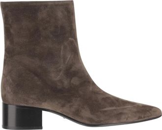 Khaite Su&egrave;de leren enkellaarzen Bruin - Dames - Laarzen met Hak - Bruin - 39 EU - Su&egrave;de - Schoenen