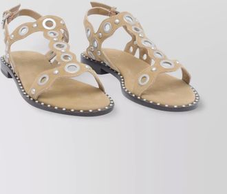 Ash cuoio sandals with studded slingback strap