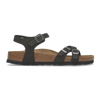 Birkenstock Kumba Soft Footbed Narrow Fit - Dames - Sandalen - Zwart - 37 EU - Leer - Schoenen