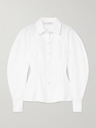 Carolina Herrera Camicia In Popeline Di Misto Cotone - Bianco