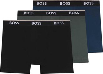 HUGO BOSS Heren Boxershort (Pakket van 3) (Grijs/Zwart/Blauw)