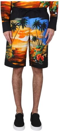Dolce & Gabbana Silk Twill Bermuda Shorts - Heren - Korte Broeken - Veelkleurig - M - Korte Broeken