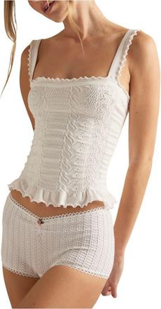 Free People So Soft Square Neck Camisole in Clean Ivory at Nordstrom, Size X-Small