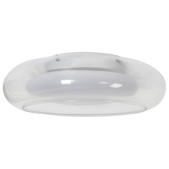 Beliani L&aacute;mpara De Techo Moderna Con Led Integrado Pantalla De Vidrio En Forma De Anillo Base De Metal Con Regulador De Intensidad Transparente Nith