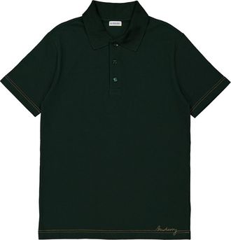 Burberry Mens Cotton Polo Shirt, Size Medium