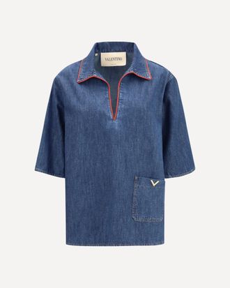 Valentino Denim Shirt Female 46