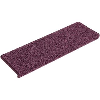 vidaXL Tappetini per scale 30 pz 65x21x4 cm Viola scuro con bordo rettangolare vidaXL