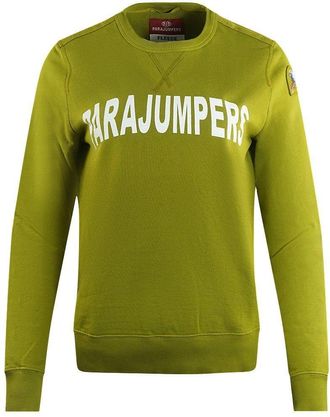 Parajumpers Bianca Large Brand Logo Green Jumper