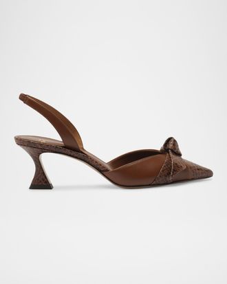 Alexandre Birman 60mm Clarita Suede Slingback Pumps