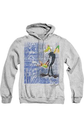 Gildan Looney Tunes Graffiti Duck Adult Pull Over Hoodie / Hooded Sweatshirt