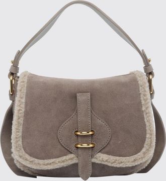 Coccinelle Mini borsa a mano Mavery in shearling e pelle martellata bicolor