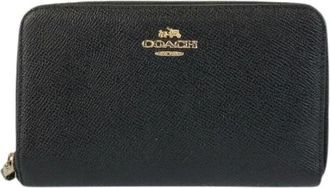 Coach Pre-owned Wallets, female, Black, Size: ONE SIZE Pre-owned Leather Wallet