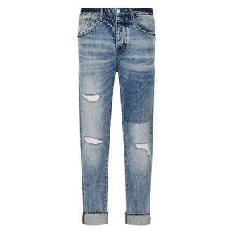 A|X Armani Exchange Heren J24 Taps toelopende jeans (Indigo)