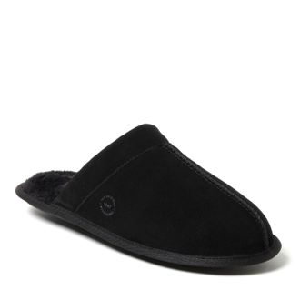 Dearfoams Mens Kirk Genuine Suede Scuff House Slipper