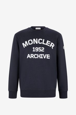Moncler Rundhals-Sweatshirt mit Flockprint MONCLER 1952 ARCHIVE