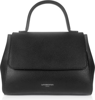 Le Parmentier Ladyfinger Handtas met handvat en riem - Dames - Handtassen - Zwart - ONE Size - Leer - Tassen