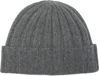Nordstrom Wool & Cashmere Rib Beanie in Grey at Nordstrom