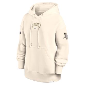 Nike Minnesota Vikings Rivalries Collection Phoenix Nike Womens NFL Oversized Pullover Hoodie in White | 01N510L9M-GWC