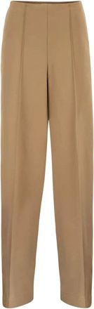 Max Mara Broeken, Dames, Beige, S, Broeken met persvouw