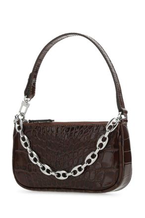 by FAR Womens Chocolate Leather Mini Rachel Handbag Nutella Borse A Mano Bag