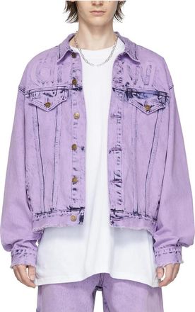 Drew House Ssense Exclusive Secret Trucker Denim Jacket Purple DR-SS22-241