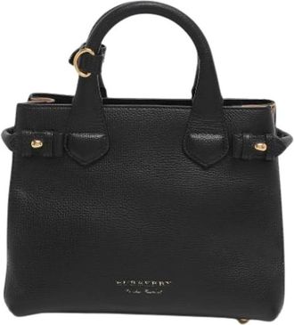 Burberry Pre-owned Handbags, female, Black, Size: ONE SIZE Pre-owned Leather handbags