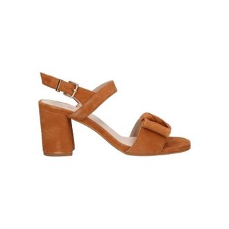 Geox Womens Boho Platform Suede Block Heel Cross Strap Sandals In Cognac