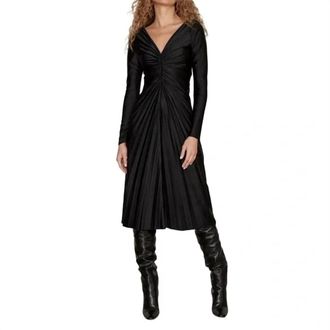 Delfi Francesca Midi Dress In Black