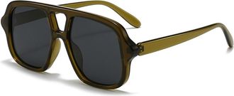 Generic Large Frame Outdoor Mens Sunglasses Commuting Sports Womens Decorative Sun Glasses(Green)