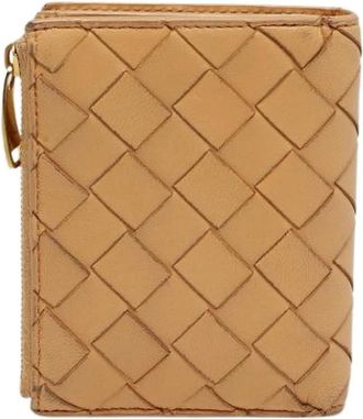 Bottega Veneta Pre-owned Wallets, female, Beige, Size: ONE SIZE Pre-owned Leather Wallet