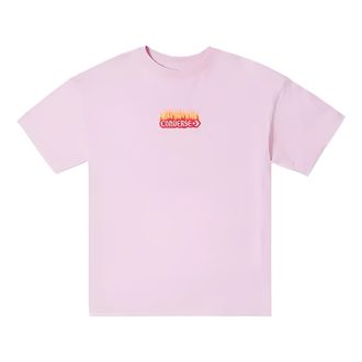 Converse (WMNS) Converse Flaming Logo Oversized T-Shirt Asia Sizing Pink 10026466-A03