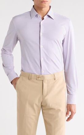 BOSS Hank Kent Slim Fit Performance Stretch Dress Shirt in Dk Pnk at Nordstrom Rack, Size 16.5R
