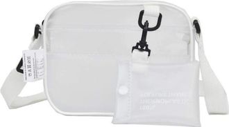 Generic Fashion Package Ladies Transparent Handbag Solid Color Jelly Package Bag Shoulder Bag for School (White, One Size)