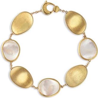 Marco Bicego Lunaria Mother-of-Pearl Bracelet in Yellow Gold at Nordstrom, Size 7