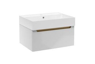 Puma Naturel Mueble De Ba&ntilde;o Con Lavabo Naturel Stilla 60x30x45 Cm, Blanco (stillad06007u2)