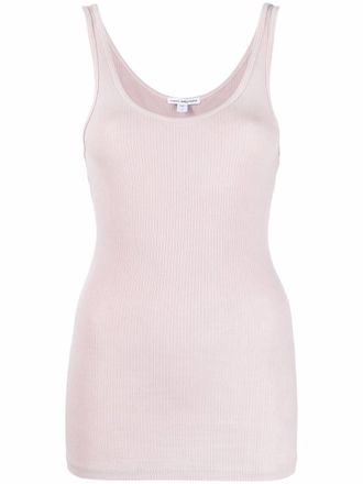 James Perse Geribbelde top - Roze