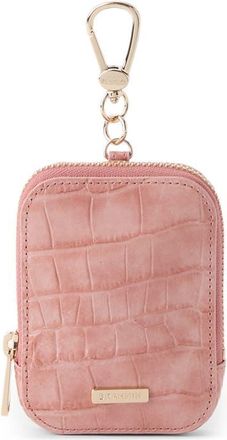 Brahmin Katelynn Croc Embossed Leather Coin Pouch in Blush at Nordstrom