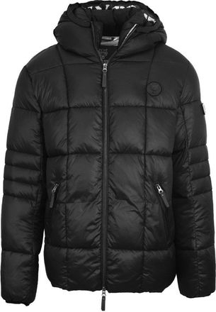 Plein Sport Small Circle Logo Quilted Black Jacket