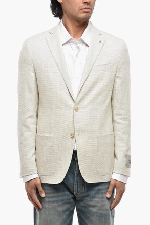 Corneliani CC COLLECTION Blazer in Misto Cotone Due Spacchi Rever Classico Corneliani