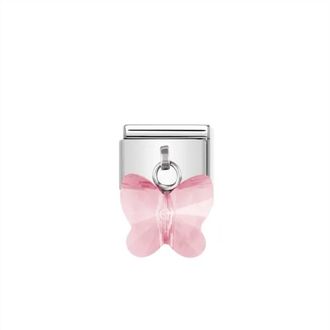 Nomination Womens Animals Links Bracelet In Butterfly Charm Pink