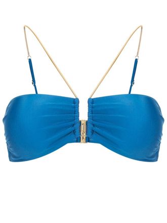 Lenny Niemeyer V chain-link bikini top - Blue