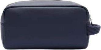 Lacoste Necessaire Classic Con Logo - Heren - Toilettassen - Blauw - ONE Size - Tassen